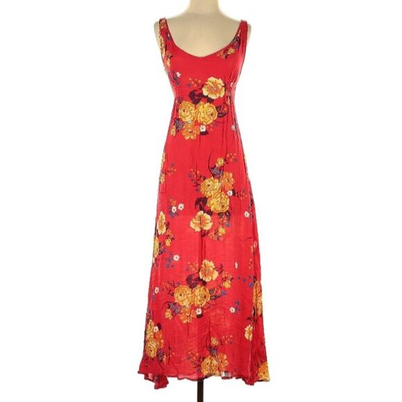 NWT Free People Floral Printed Maxi Slip Dress - Picture 1 of 8